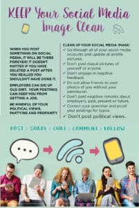 career awareness poster social media tips image